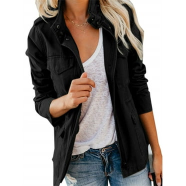 Women's Space Pattern Hoodie Jacket - Cropped Oversized Windbreaker Anorak With Pockets