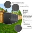 thumbnail image 6 of Absco Durango 5' x 10' Metal Bike Shed - Monument, 6 of 12