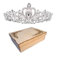 thumbnail image 1 of Tiara Corona Diadema Peineta Tocado Plata Novia Xv niña Comunión Boda M0022 GENÉRICA CUSTOM TIAIMPL0016, 1 of 2