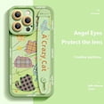 thumbnail image 3 of Deluxe Case Applicable Iphone 15 14 13 12 11 Pro Max X XR Xs 78 Soft Silicone Cell Phone Anti-fall Plaid Kitty Protective Cover, 3 of 5