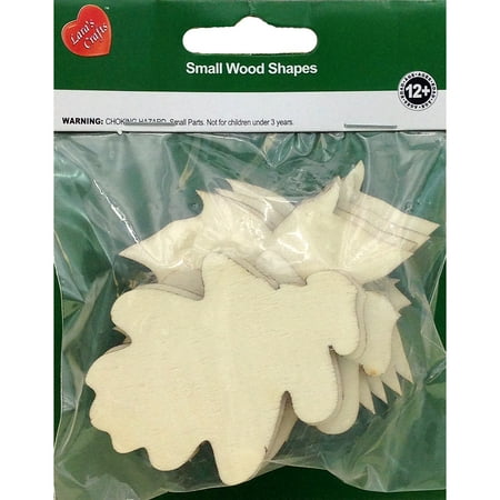Assorted Leaves - Assorted Wood Shapes-Oak & Maple Leaves 8/Pkg