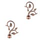 thumbnail image 1 of Bearachild Tapa de barra de cortina romana de 28 mm Decoración de poste de cortinas Hojas - Bronce rojo Tipo 1 2piezas, 1 of 1