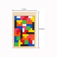 thumbnail image 3 of Bloques de madera Rompecabezas Rompecabezas Juguete Ruso Tangram Colorido Juego de rompecabezas Rompecabezas de madera Montessori Inteligencia STEM Regalo educativo para bebés Sincero Hogar, 3 of 6