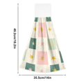 thumbnail image 6 of Yayeee Kitchen Hanging Hand Towels Set of 2 with Loop Bathroom Absorbent Tie Towel, Beige Abstract, 6 of 7
