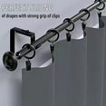 thumbnail image 4 of Curtain Rings with Clips 1.5 Inch Set 20 Heavy Duty Curtain Hooks for Decorative Drapery Rings, Rings with Curtain Clips,Curtain Clip Rings,Drapery Rings,Black by Torubia, 4 of 8