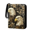thumbnail image 2 of Game Card Storage Bag Collectible Trading Card Albums The 4-Pocket Card Binder With 50-Page Sleeve Can Hold 400 Game Cards Brown Eagle, 2 of 6