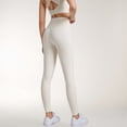 thumbnail image 4 of Women's Seamless High Waist Leggings with Compression Fit and Ultra-Smooth Second Skin Feel - Small, Off White, 4 of 6