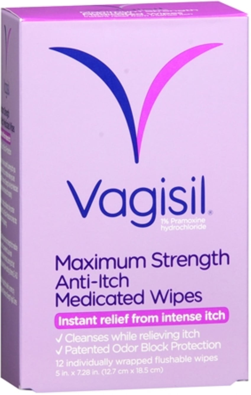 Vagisil AntiItch Medicated Wipes 12 Each (Pack of 4)