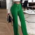 thumbnail image 5 of Women's Straight Leg Dress Pants, Stretchy High Waisted Basic Solid Business Casual Trousers with Pockets, 5 of 6