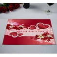 thumbnail image 2 of PKQWTM Valentine'S Day Card With Beautiful Flowers Kitchen Dining Table Mats Placemats Size 12x18 Inches, Set of 2 Pieces, 2 of 2