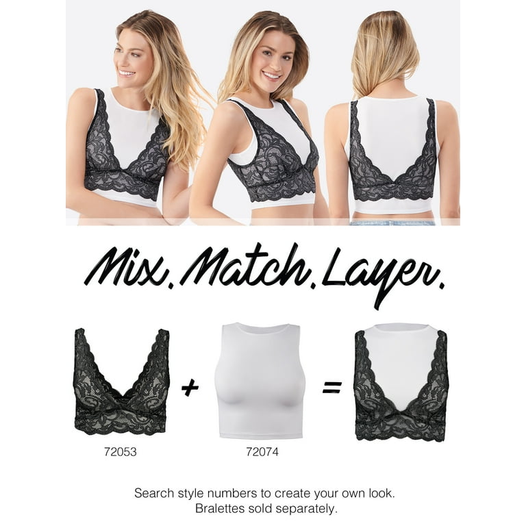 Women's Mix and Match V-Back Lace Bralette, Style 72053 