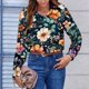 thumbnail image 5 of TaTaai Women's Floral Print Blouse Long Sleeve Button Down Shirt Soft Cotton Relaxed Fit Lapel Collar Tunic Top for Casual Outfit Gift, 5 of 6
