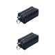 thumbnail image 1 of Guardurnaity Monedero de cuero para mujer, llavero, monedero con cremallera, suministros, negro Negro 2Conjunto, 1 of 6