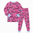 thumbnail image 6 of TOWED22 Toddler Girls Boys Halloween Skeleton Pajamas Sets Kids Cute Pumpkin Sleepwear Boys Halloween Ghost 2 Pcs PJS(Hot Pink,5-6 Y), 6 of 9