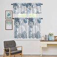 thumbnail image 5 of Kitchen Window Curtains Valance and Tier Set, Blue Ocean Coral Starfish Shells Rod Pocket Tier Curtains and Valance 3 Piece Set, Summer Coastal Conch Window Treatment for Bedroom Living Room, 5 of 9