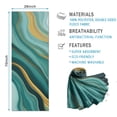 thumbnail image 2 of Teal Marble Gold Wave Pattern Hot Yoga Mat Towel Non Slip for Hot Yoga - Quick-Drying Yoga Mat Cover with 4 Corner Pockets with Travel Bag - Hot Yoga Towel Non Slip 74"x26", 2 of 6