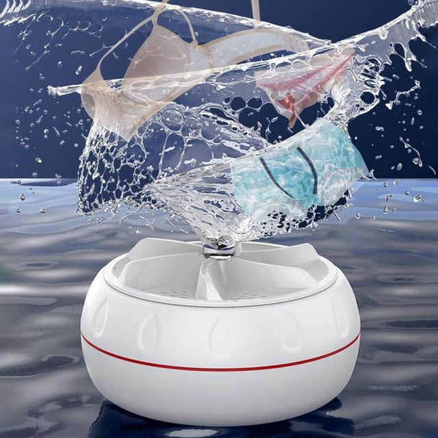 facefd Portable Mini Washing Machine Waterproof USB for Home Apartment Travel without switch clear box