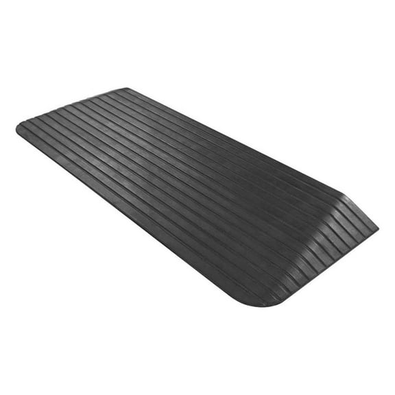 Solid Rubber Threshold Ramp 2" 1,500 lb. Capacity for Wheelchairs and Power Scooters Indoor Outdoor Use