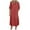 Red, variant on QUNYINEY Short Sleeve Summer Dresses for Women Solid Casual Long Dresses Flowy Loose Fit with Pockets Crew Neck Shift Dress
