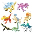 thumbnail image 2 of Figuras de dinosaurios de Jurassic Dino World t-rex, Carnotaurus, Pterosaur, animales, bloques de construcción, bloques de Velociraptor, MOC, juguetes para niños, 2 of 5