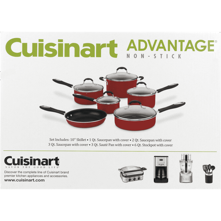 Cuisinart 55-11BK Advantage Non-Stick Aluminum 11-Piece Cookware Set, Black  - 7210368