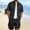 #88-Black, variant on Mens Big & Tall 2 Piece Outfit Short Sleeve Button Down Shirt and Drawstring Cargo Shorts Set Casual Workwear for Men Khaki XXXL Gifts for Father