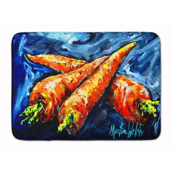 Carolines Treasures MW1230RUG Carrots Only Three Needed Machine Washable Memory Foam Mat 19 X 27" multicolor