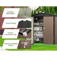 thumbnail image 3 of 6x4 FT Storage Shed, Tool Shed with Sloping Roof and Lockable Door with Doors, Brown, 3 of 8