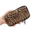 thumbnail image 2 of SEANATIVE Eyeglasses Case Dual Compartment Glasses Pouch with Zipper Water-Resistant Double Sunglasses Holder Lightweight Portable Eyeglass Case for 2 Pairs of Glasses, Leopard Print, 2 of 7