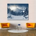 thumbnail image 6 of HFDF Canvas Wall Art Winter Mountain Snow Covered Trees Pictures Modern Wall Decor Gallery Canvas Wraps Giclee Print Stretched and Ready to Hang 20x16inch Framed, 6 of 6