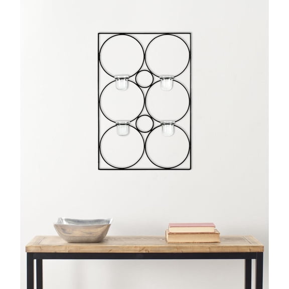 Votive Wall D�cor-Color:Black Powder Coated,Size:3.9"L x 18.1 "W x 27.2"H