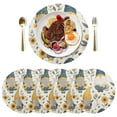 thumbnail image 5 of Ryvnso Sunflowers and Gnomes Round Plate Mats Dining Table Placemat Set of 4 for Holiday Decoration, 5 of 7