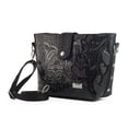 thumbnail image 2 of Bolso de Dama AngeLozano  De Piel Sintetica Charol con Cincelado Modelo Lorena Negro, 2 of 5