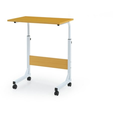 Hodedah Adjustable Height Wood Top Laptop Desk on Wheels, Multiple