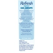 (2 pack) Refresh Optive Gel Drops Lubricant Eye Gel, 10 ml