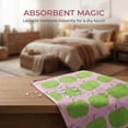 thumbnail image 5 of Unique Bargains 4Pcs Fruit Printed Cotton Soft Absorbent Face Cloths Green 13" x 13", 5 of 8