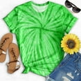 thumbnail image 1 of Fiudx Liquidación de Ahorros de Verano Moda Mujer Casual Impresión Cuello Redondo Blusa Manga Corta Camiseta Verano Tops, 1 of 3