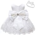 thumbnail image 1 of Robe Fleurie pour Bébé Fille Robe de Mariage Fête Robe pour Tout-Petit Anniversaire Occasion Spéciale Robe pour Fille Blanche, 1 of 1