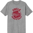 thumbnail image 3 of Uncle Bringer Of Snacks Adult Heather Gray Crew Neck Short Sleeve Tee-Medium, 3 of 4