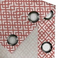 thumbnail image 3 of Ambesonne Pink Grommet Curtain Single Panel, Horizontal Image with Diamond, 50"x60", Dark Coral and White, 3 of 5