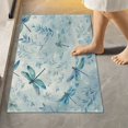 thumbnail image 4 of 2 Piece Bath Mat Set with U-Shaped Toilet Mat and Rectangle Bath Rugs Non Slip Machine Washable Bathroom Mats Delicate Dragonflies Pattern, 4 of 7