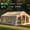 Khaki-183 sq ft Tent, variant on Inflatable Camping Tent for 2-10 Person 183 sq ft Large Family Glamping Tent with Pump Quick Setup Blow up Tent Waterproof Air Tent 4 Season Hot Tent with Stove Jack & Skylight, for Outdoor Glamping