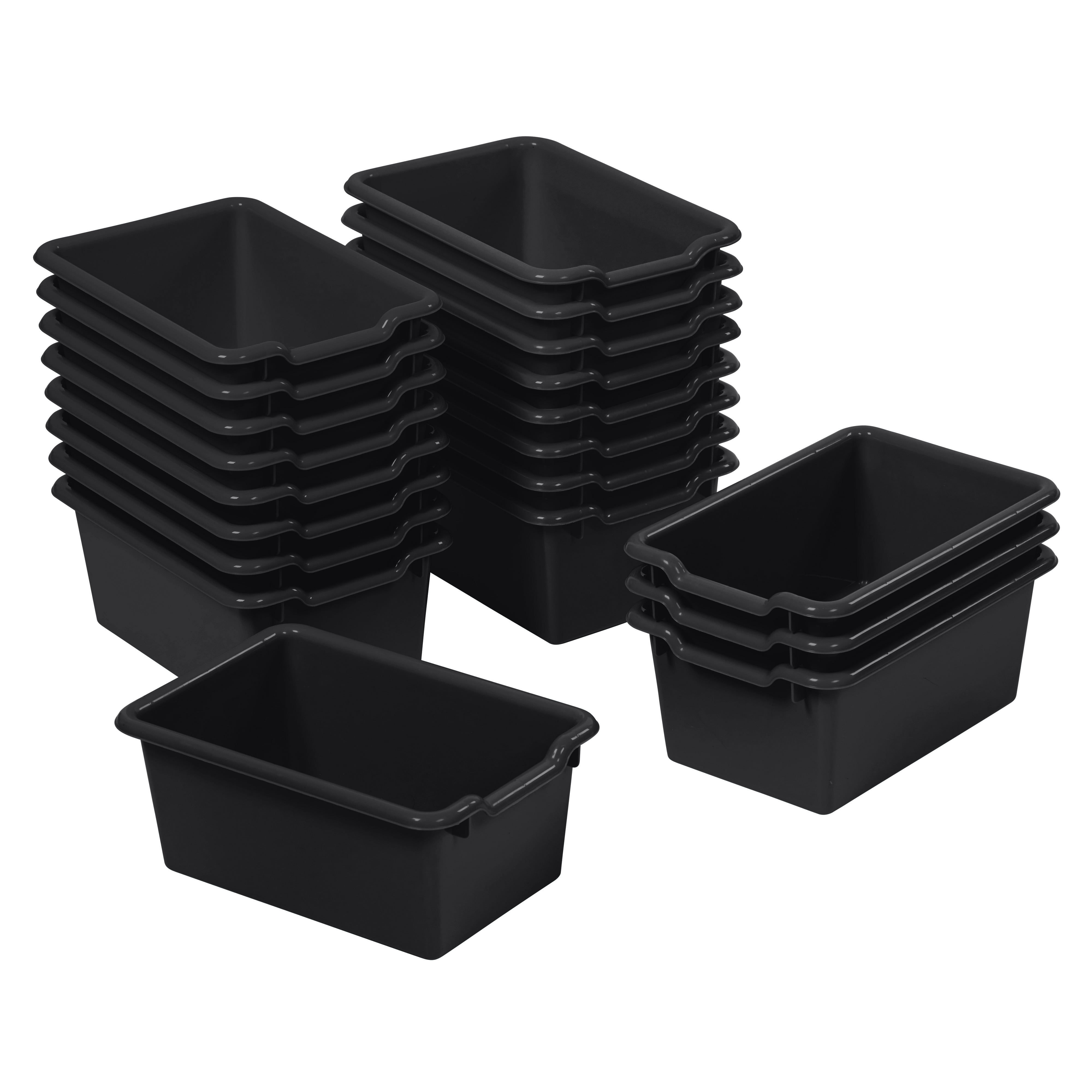 ECR4KIDS 10-Pack Letter Size Storage Trays With Lids - Assorted Colors, Organize Papers & Supplies