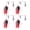 Red, variant on Riousery 4pcs Fishing Rotating Sequin Aluminum Alloy Composite Beard Lures for Offshore Angling - Green (4.33 inches / 11 cm)