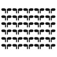 thumbnail image 1 of Auriculares QIDAIZUOEN, 100 paquetes, con cable, desechables, negros, 1 of 9