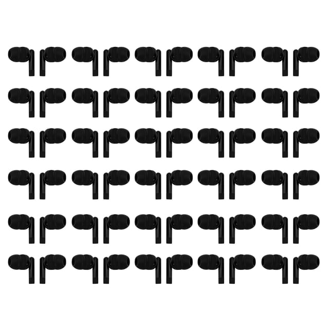 Auriculares QIDAIZUOEN, 100 paquetes, con cable, desechables, negros