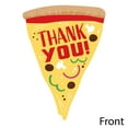 thumbnail image 3 of Big Dot of Happiness Pizza Party Time - Shaped Thank You Cards - Baby Shower or Birthday Party Thank You Note Cards with Envelopes - Set of 12, 3 of 7
