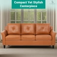 thumbnail image 6 of Home Imports Emporium Raelynn Modern Button Tufted Sofa Caramel,Air Leather, 6 of 18