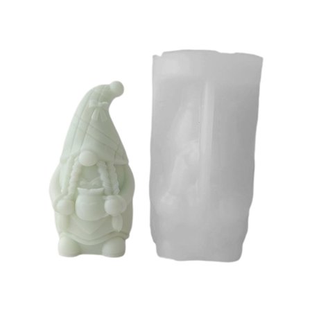 Giaone Silicone Candle Mold 3D Gnome-Soap Moulds Faceless-Santa Christmas DIY Craft