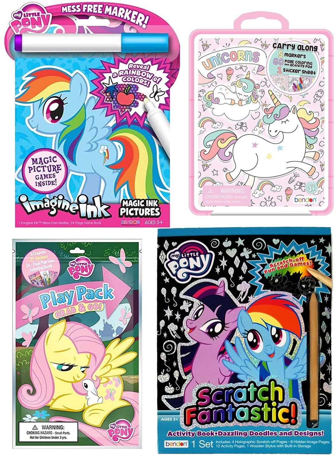 My Little Pony Coloring Activity Book with Stickers and Crayons
